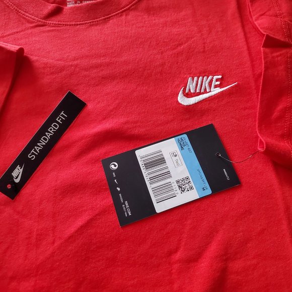 Nike Embroidered Shirt Red  Medium,  unisex - Picture 5 of 6